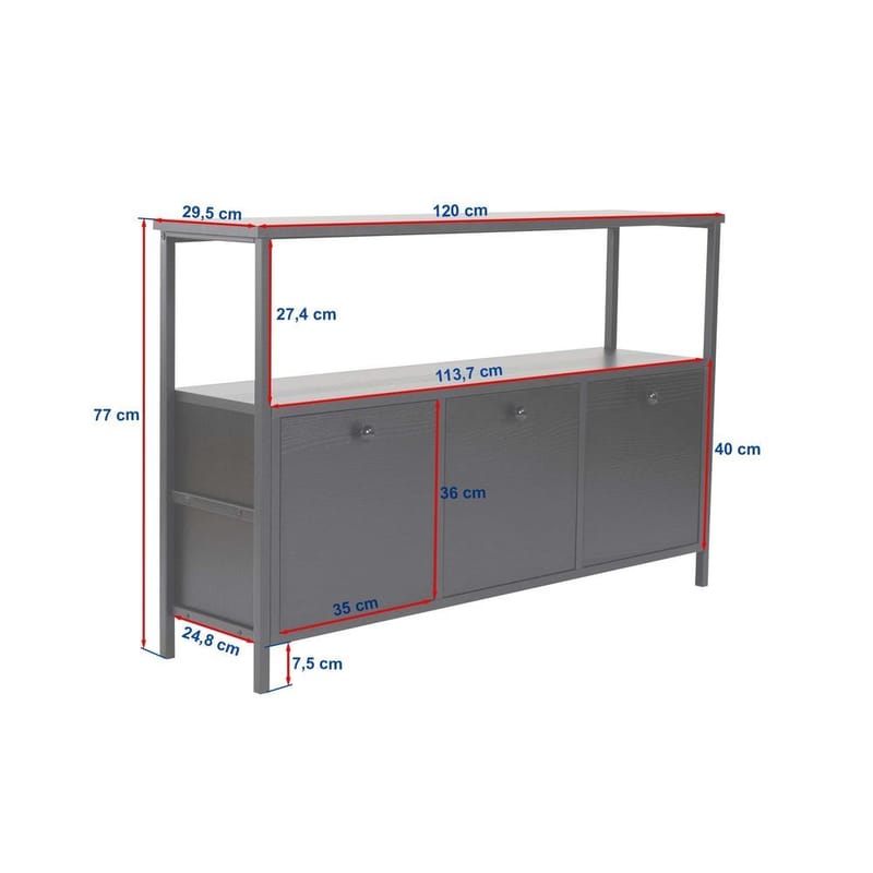 Hemani Konsollbord 120 cm - Svart - Möbler - Vardagsrum - Soffbord & vardagsrumsbord - Avlastningsbord & konsolbord
