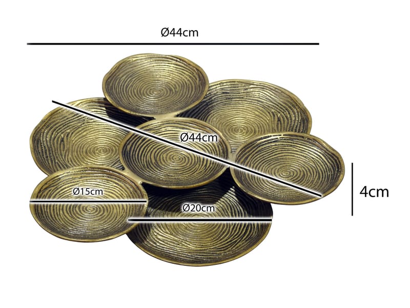 Jelnor Rund dekorationsskål i aluminium - Guld - Inredning & dekor - Dekor & inredningsdetaljer