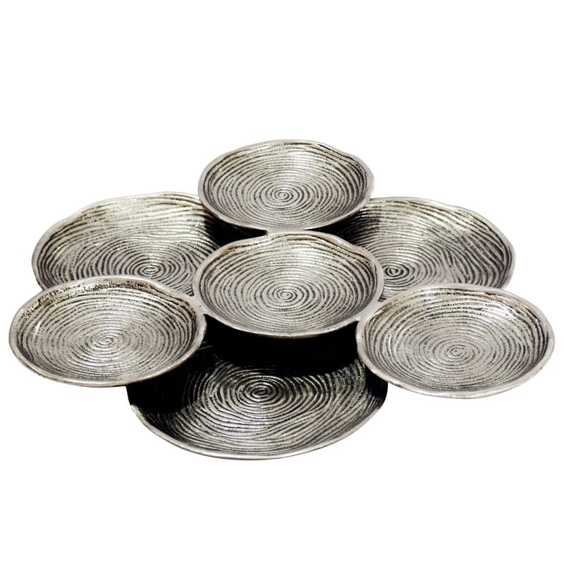 Jelnor Rund dekorationsskål i aluminium - Silver - Inredning & dekor - Dekor & inredningsdetaljer