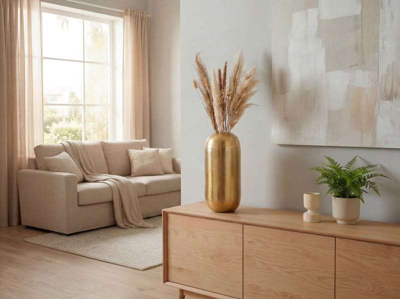 Korva Golvvas 45 cm i aluminium - Guld - Inredning & dekor - Dekor & inredningsdetaljer