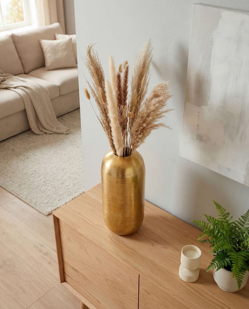 Korva Golvvas 45 cm i aluminium - Guld - Inredning & dekor - Dekor & inredningsdetaljer