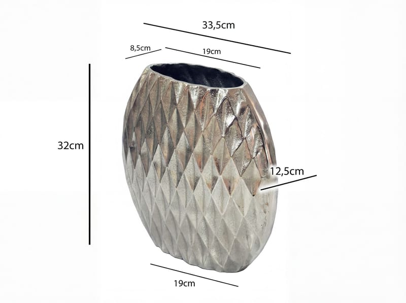 Larek Bordsvas i aluminium - Silver - Inredning & dekor - Dekor & inredningsdetaljer
