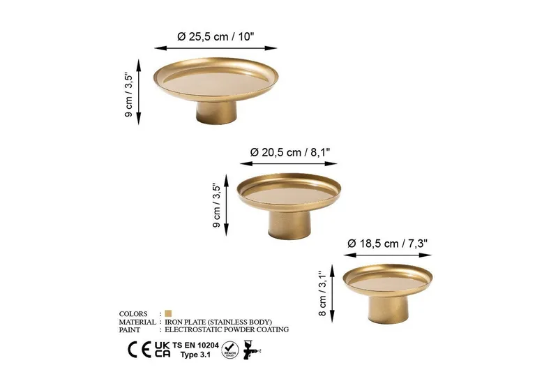Dekorativt Metalltillbehör Mirven Rany - Rany - Inredning & dekor - Ljus & dofter - Ljushållare & ljusfat
