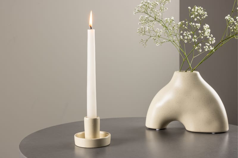 Ceco Ljusstake 11x5,6 cm - Beige - Inredning & dekor - Ljus & dofter - Ljusstake & kandelaber - Kandelaber bord