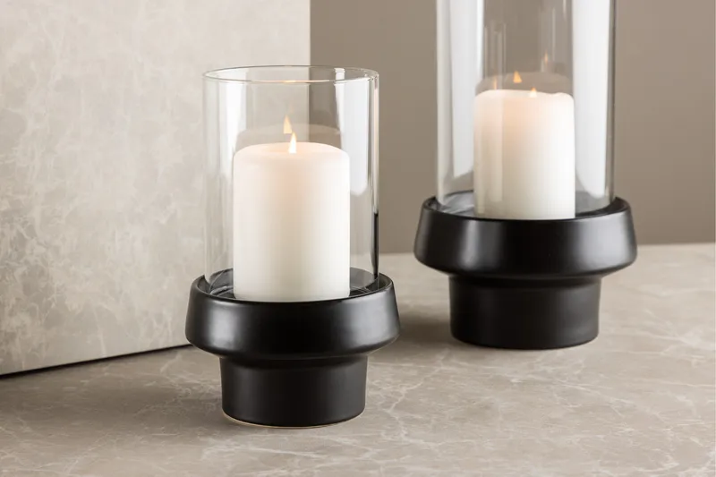 Davida Ljuslykta 13x20 cm - Svart - Inredning & dekor - Ljus & dofter - Ljusstake & kandelaber - Ljuslykta