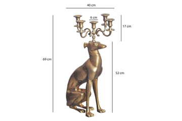 Dekorativ figur Wohnling Ljusstake Greyhound Aluminium Modern - Inredning & dekor - Ljus & dofter - Ljusstake & kandelaber - Kandelaber golv