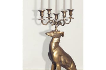 Dekorativ figur Wohnling Ljusstake Greyhound Aluminium Modern - Inredning & dekor - Ljus & dofter - Ljusstake & kandelaber - Kandelaber golv