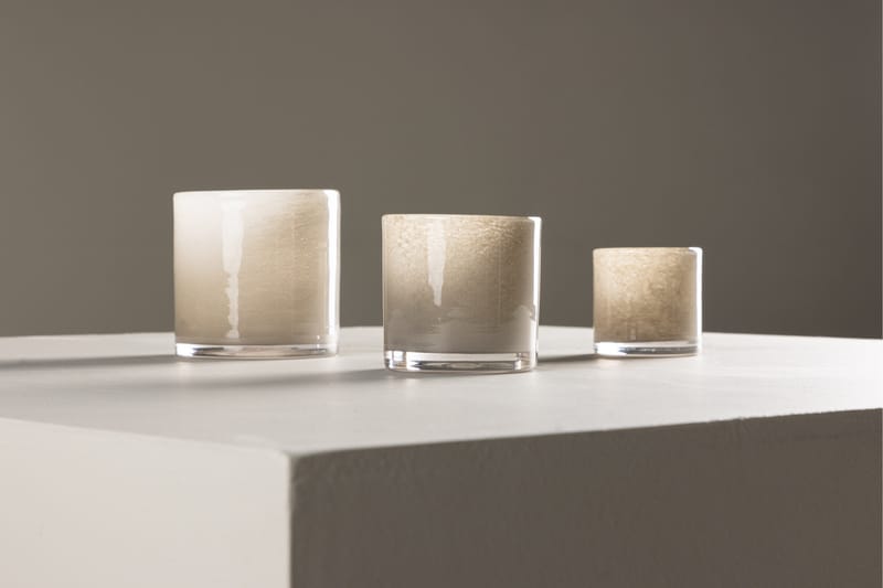 Glora Ljuslykta 10x10 cm - Beige - Inredning & dekor - Ljus & dofter - Ljusstake & kandelaber - Ljuslykta