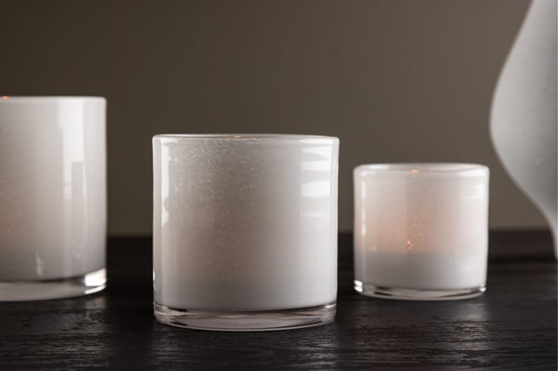 Glora Ljuslykta 10x10 cm - Vit - Inredning & dekor - Ljus & dofter - Ljusstake & kandelaber - Ljuslykta