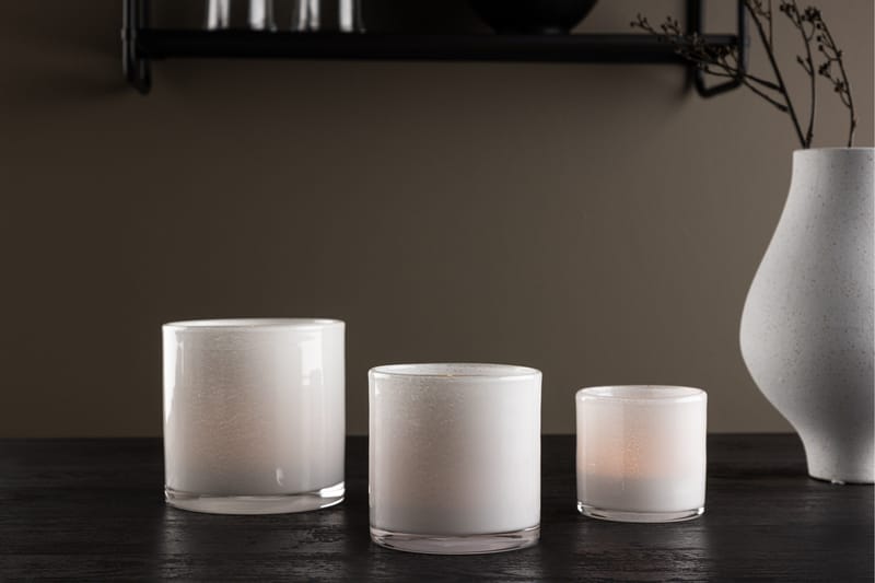 Glora Ljuslykta 10x10 cm - Vit - Inredning & dekor - Ljus & dofter - Ljusstake & kandelaber - Ljuslykta