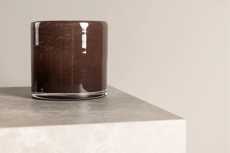 Glora Ljuslykta 12x12 cm - Brun - Inredning & dekor - Ljus & dofter - Ljusstake & kandelaber - Ljuslykta