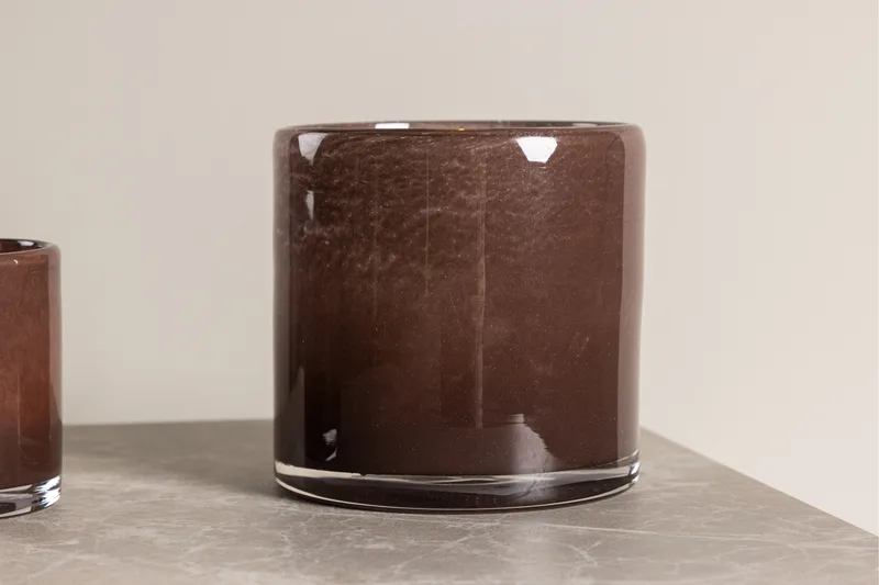 Glora Ljuslykta 12x12 cm - Brun - Inredning & dekor - Ljus & dofter - Ljusstake & kandelaber - Ljuslykta