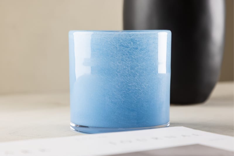 Glora Ljuslykta 12x12 cm - Ljusblå - Inredning & dekor - Ljus & dofter - Ljusstake & kandelaber - Ljuslykta