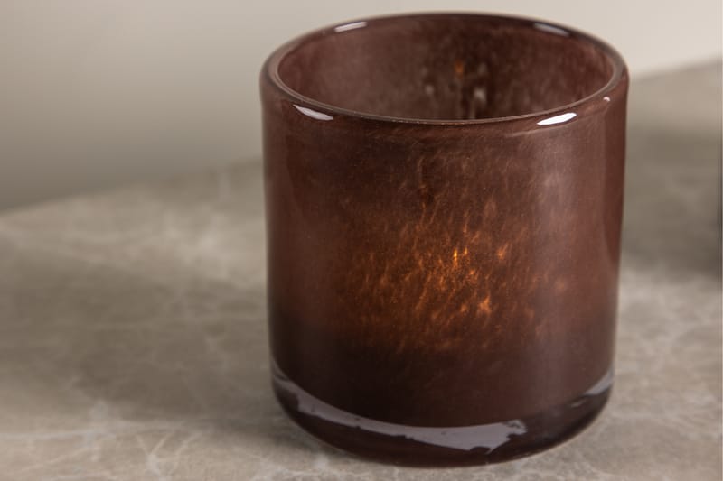 Glora Ljuslykta 8x8 cm - Brun - Inredning & dekor - Ljus & dofter - Ljusstake & kandelaber - Ljuslykta