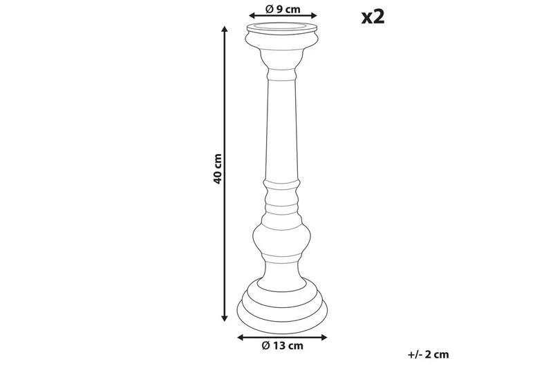 Ljusstakar Imarti set om 2 13x13x40 cm - 13x13x40 cm - Inredning & dekor - Ljus & dofter - Ljusstake & kandelaber - Kandelaber bord