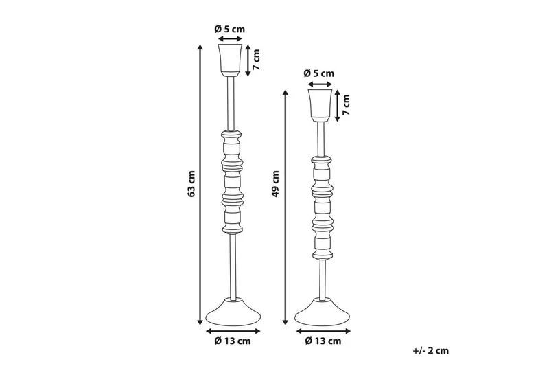 Ljusstakar Salamina set om 2 - Inredning & dekor - Ljus & dofter - Ljusstake & kandelaber - Kandelaber bord