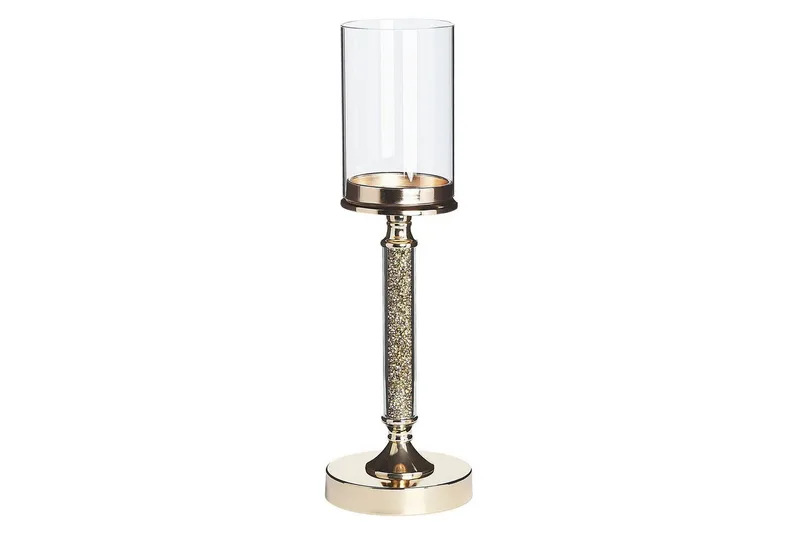 Ljusstake Abbeville Guld, 13x13x41 cm, Guld, 13x13x41 cm