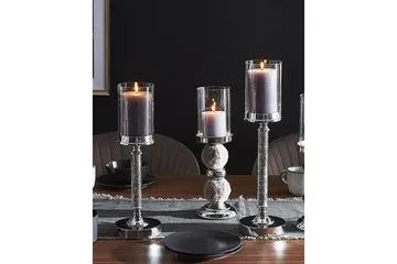 Ljusstake Abbeville Silver, 13x13x48 cm - Silver, 13x13x48 cm - Inredning & dekor - Ljus & dofter - Ljusstake & kandelaber - Kandelaber bord