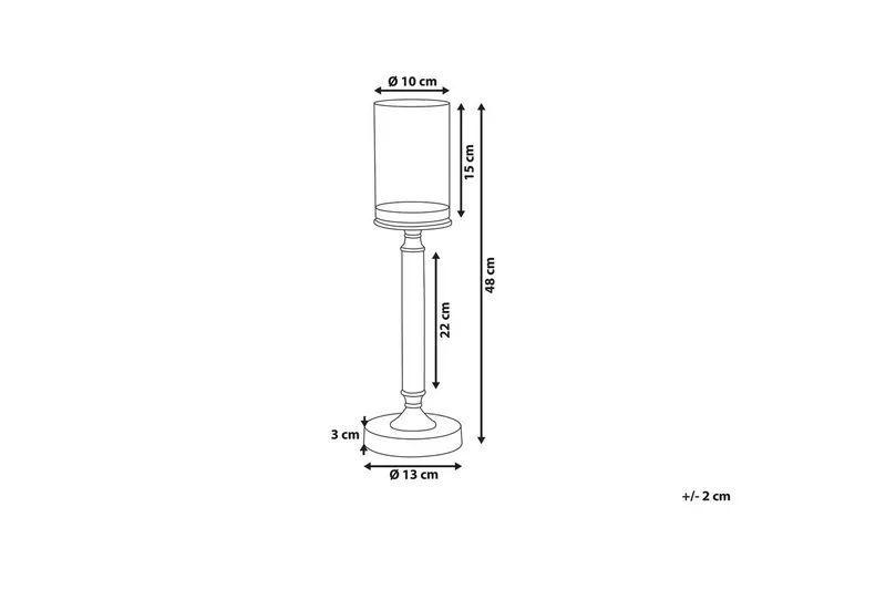 Ljusstake Abbeville Silver, 13x13x48 cm - Silver, 13x13x48 cm - Inredning & dekor - Ljus & dofter - Ljusstake & kandelaber - Kandelaber bord
