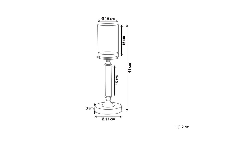 Ljusstake Abbeville Svart/guld, 13x13x41 cm - Svart/guld, 13x13x41 cm - Inredning & dekor - Ljus & dofter - Ljusstake & kandelaber - Kandelaber bord