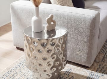 Melnor Runt sidobord 36 cm i aluminium - Silver - Inredning & dekor - Ljus & dofter - Ljushållare & ljusfat