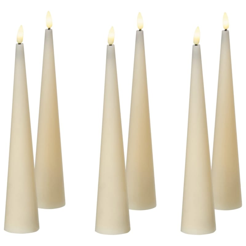 LED-ljus Aurum Set med 6 - Vit - Inredning & dekor - Ljus & dofter - Stearinljus - Kronljus & antikljus