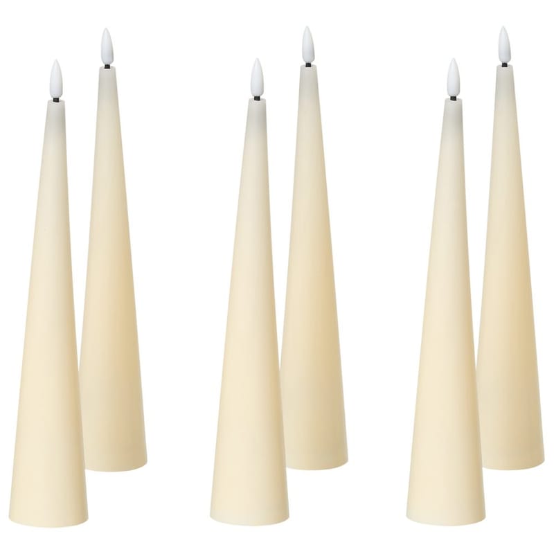 LED-ljus Aurum Set med 6 - Vit - Inredning & dekor - Ljus & dofter - Stearinljus - Kronljus & antikljus