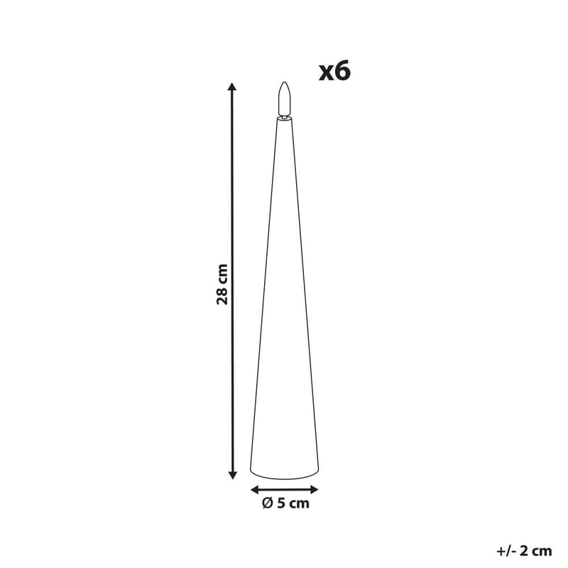 LED-ljus Aurum Set med 6 - Vit - Inredning & dekor - Ljus & dofter - Stearinljus - Kronljus & antikljus