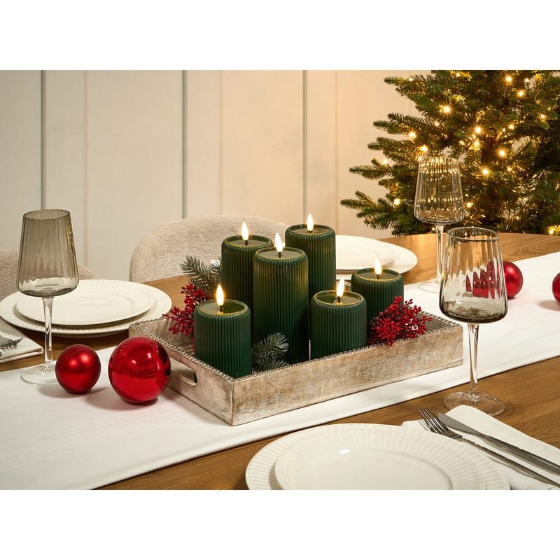 LED-ljus Noisette Set med 6 - Grön - Inredning & dekor - Ljus & dofter - Stearinljus - Kronljus & antikljus