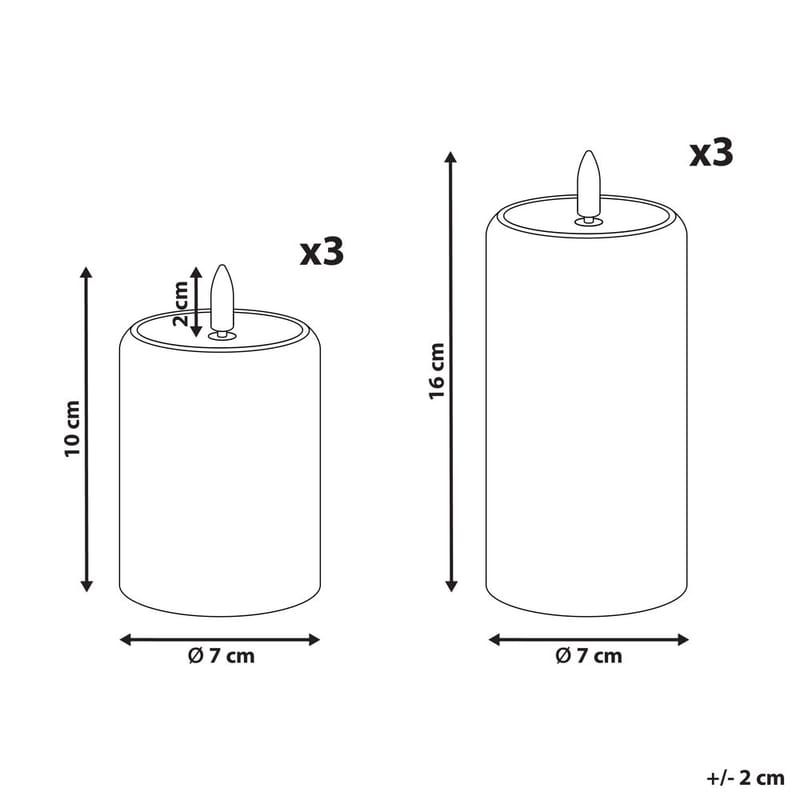 LED-ljus Noisette Set med 6 - Vit - Inredning & dekor - Ljus & dofter - Stearinljus - Kronljus & antikljus