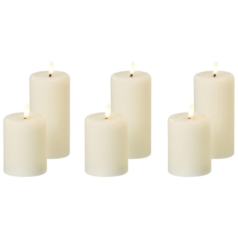 LED-ljus Noisette Set med 6 - Vit - Inredning & dekor - Ljus & dofter - Stearinljus - Kronljus & antikljus