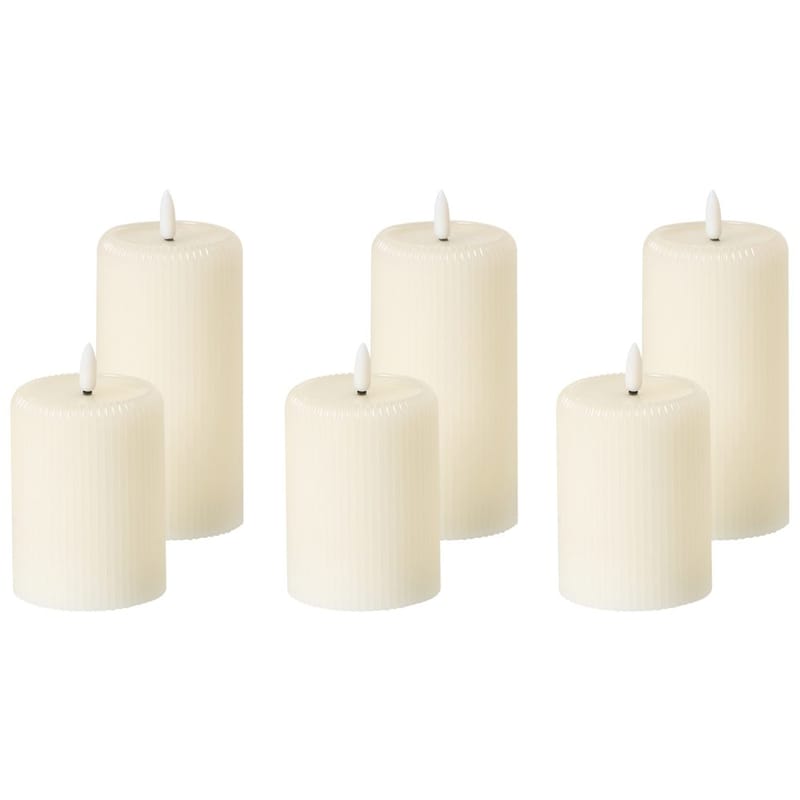 LED-ljus Noisette Set med 6 - Vit - Inredning & dekor - Ljus & dofter - Stearinljus - Kronljus & antikljus