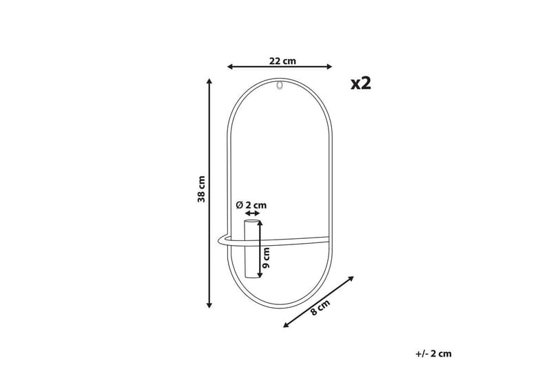 Väggljusstakar Caviana set om 2 Svart - Svart - Inredning & dekor - Ljus & dofter - Ljushållare & ljusfat