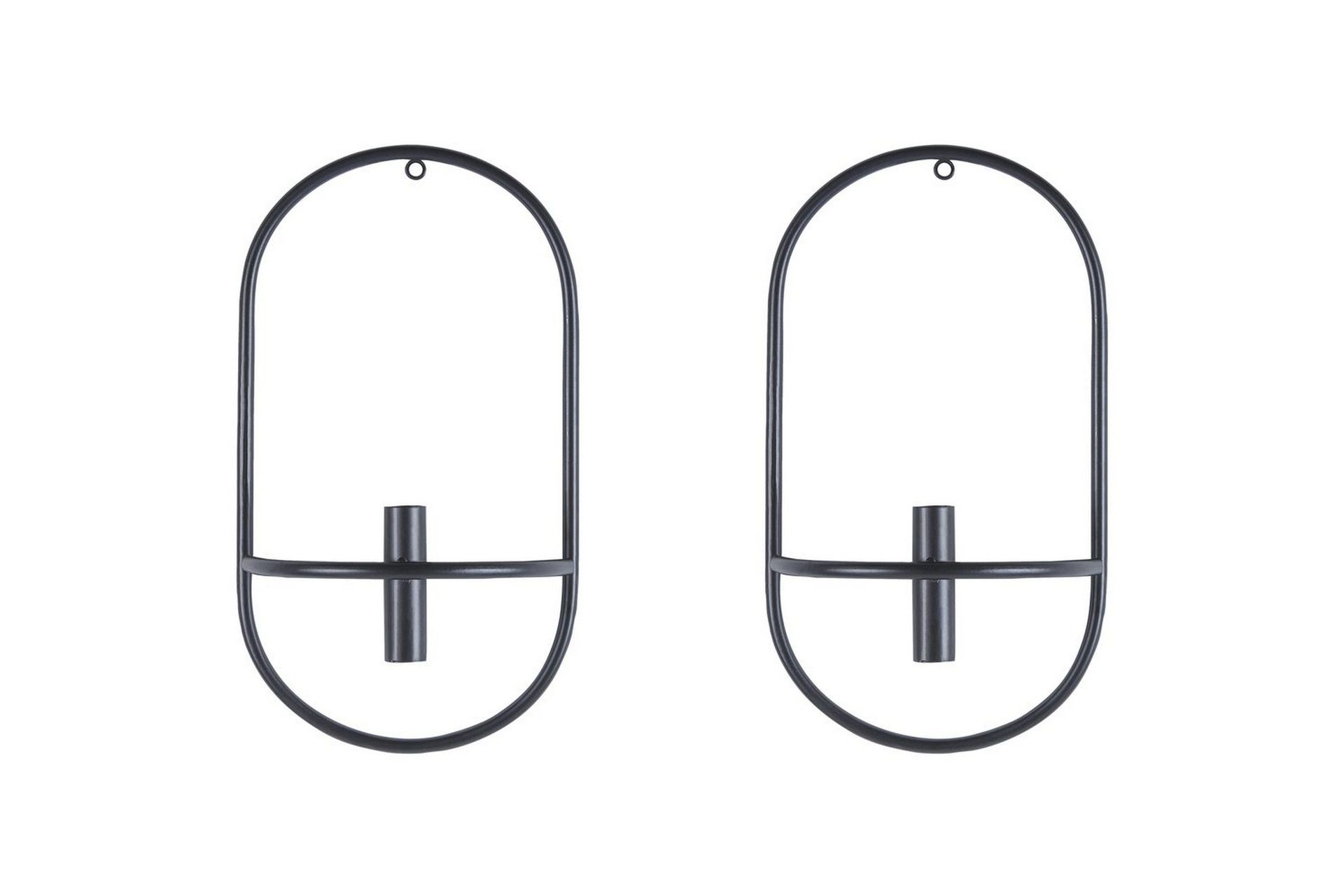 Väggljusstakar Caviana set om 2 Svart - Svart