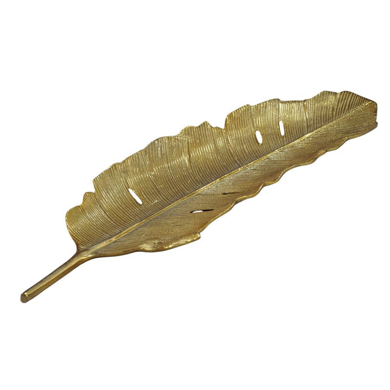 Navora Dekorationsskål Blad i aluminium - Guld - Inredning & dekor - Dekor & inredningsdetaljer