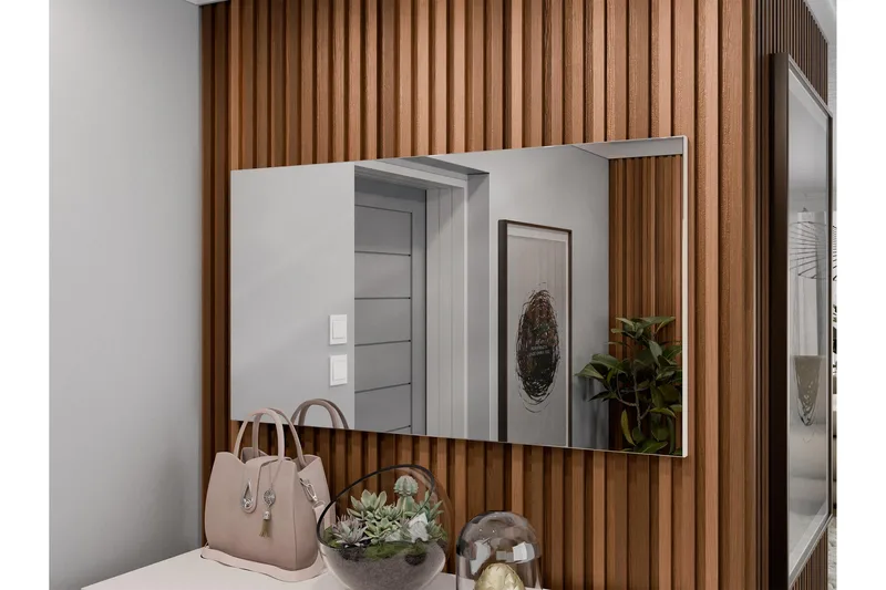 Agawal Vägghängd Spegel Rektangulär 100 cm - Beige - Inredning & dekor - Speglar - Väggspegel