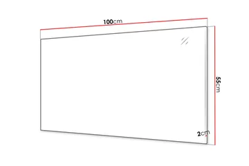 Agawal Vägghängd Spegel Rektangulär 100 cm - Brun - Inredning & dekor - Speglar - Väggspegel