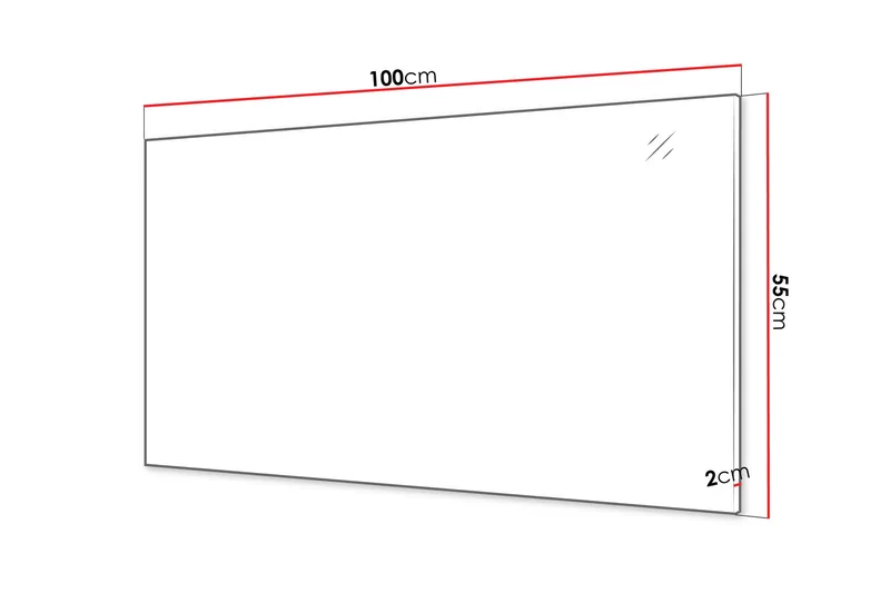 Agawal Vägghängd Spegel Rektangulär 100 cm - Brun - Inredning & dekor - Speglar - Väggspegel