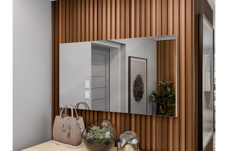 Agawal Vägghängd Spegel Rektangulär 100 cm - Brun - Inredning & dekor - Speglar - Väggspegel