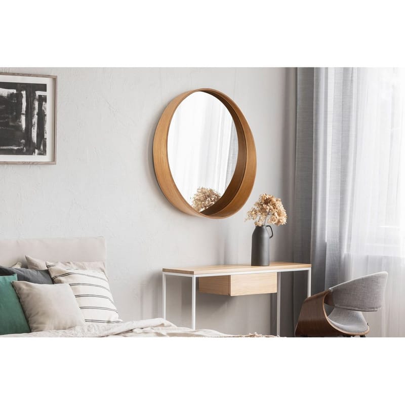 Aldrosin Vägghängd Spegel Rund 60 cm - Vit - Inredning & dekor - Speglar - Väggspegel