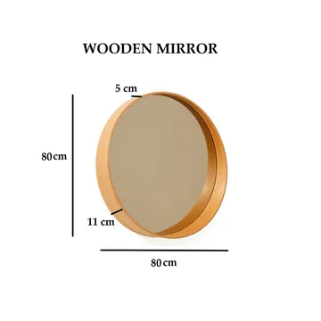 Aldrosin Vägghängd Spegel Rund 80 cm - Vit - Inredning & dekor - Speglar - Väggspegel