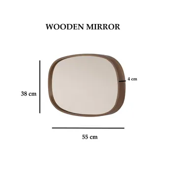Aranfield Vägghängd Spegel Rektangulär 55 cm - Brun - Inredning & dekor - Speglar - Väggspegel