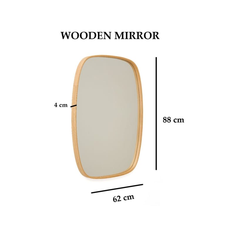 Aranfield Vägghängd Spegel Rektangulär 62 cm - Brun - Inredning & dekor - Speglar - Väggspegel