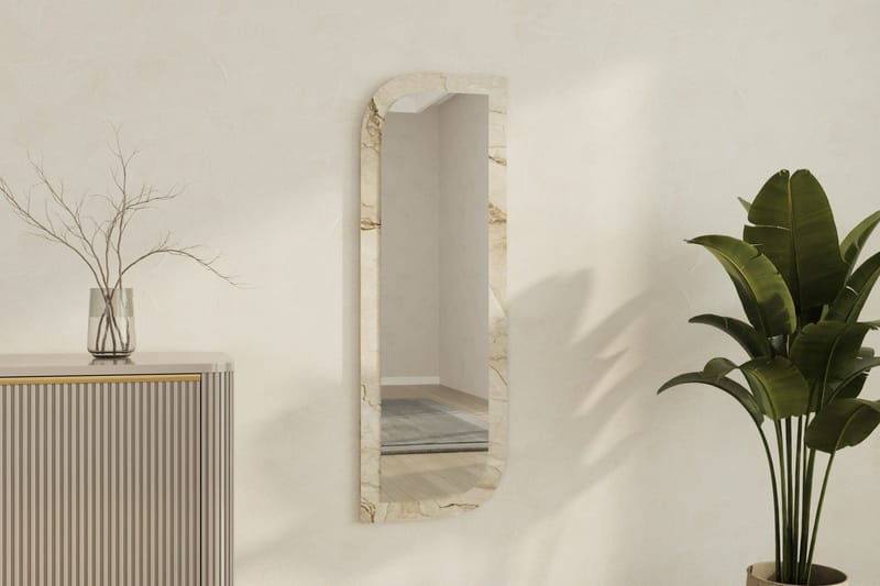 Ayana Vägghängd Spegel 40 cm - Beige - Inredning & dekor - Speglar - Väggspegel
