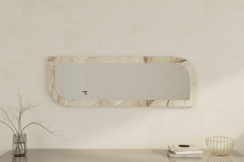 Ayana Vägghängd Spegel 40 cm - Beige - Inredning & dekor - Speglar - Väggspegel