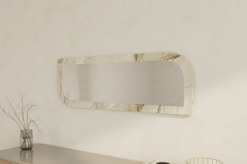 Ayana Vägghängd Spegel 40 cm - Beige - Inredning & dekor - Speglar - Väggspegel