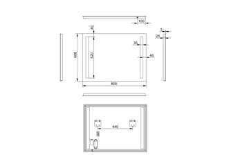 Allejaure Badrumsspegel 80x60 cm LED-belysning - Inredning & dekor - Speglar - Badrumsspegel