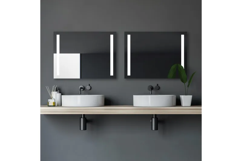 Allejaure Badrumsspegel 80x60 cm LED-belysning - Inredning & dekor - Speglar - Badrumsspegel