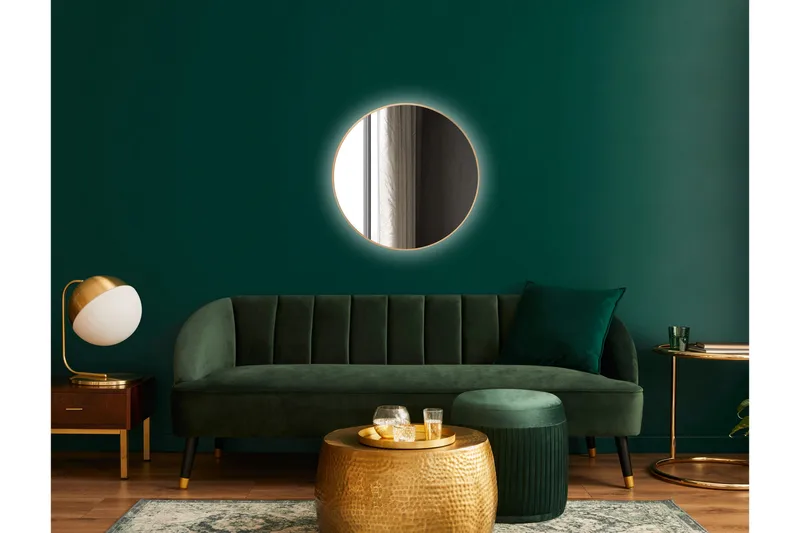 Allejaure Spegel 80 cm Rund - Guld - Inredning & dekor - Speglar - Badrumsspegel