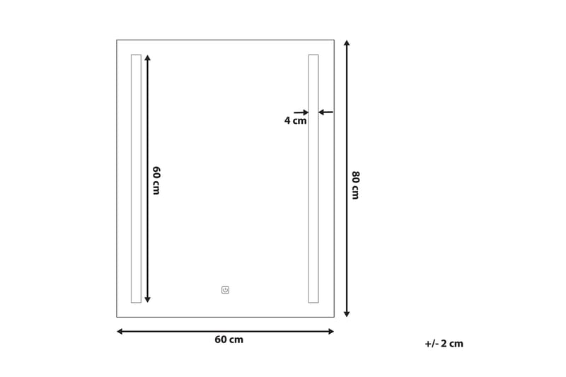 ARELIZ Spegel LED 60x80 cm Silver - Inredning & dekor - Speglar - Badrumsspegel